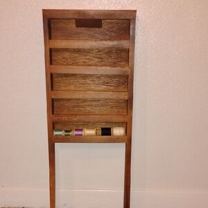 Vintage Wood Vertical Thread and Notion Organizer - Farmhouse Decor